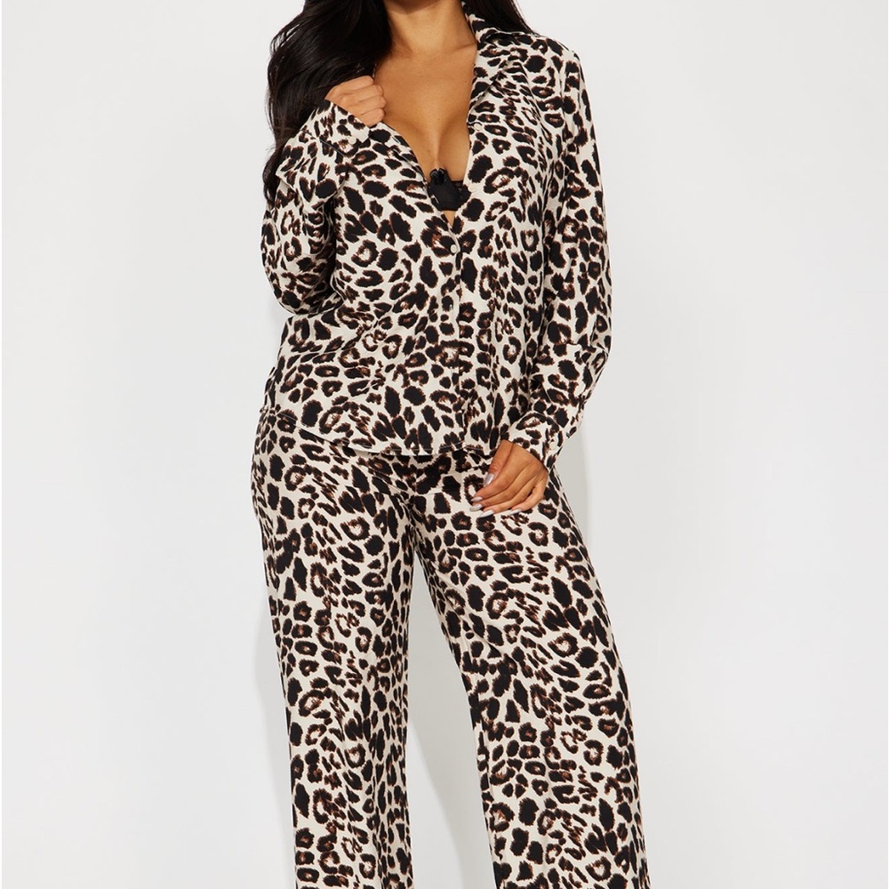 Leopard Print Pajama Set